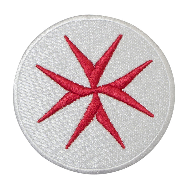 Knight Templar Cross Jerusalem Flag Patch Machine Embroidery – Iron-On Back