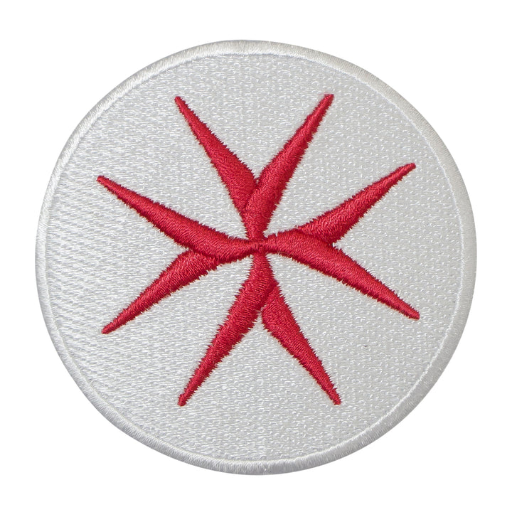 Knight Templar Cross Jerusalem Flag Patch Machine Embroidery – Iron-On Back