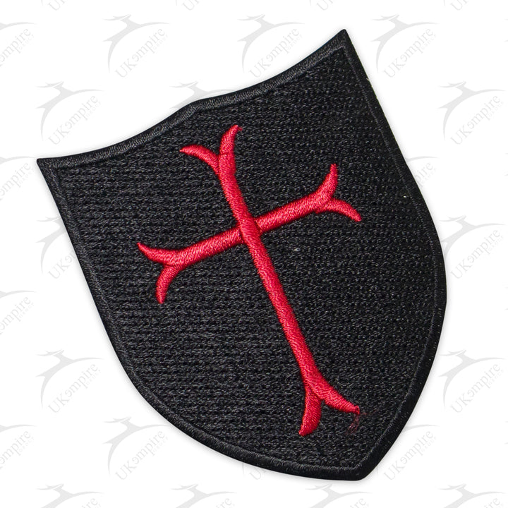 Knight Templar Cross Shield Tactical Patch Embroidery – Iron-On Back