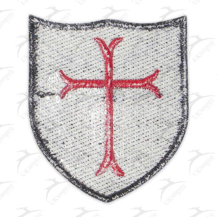 Knight Templar Cross Shield Tactical Patch Embroidery – Iron-On Back