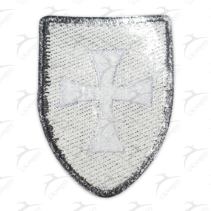 Knight Templar Hospitaller shield Crest Patch Embroidery – Iron-On Back