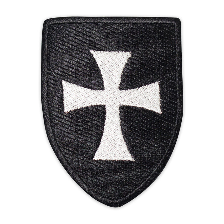 Knight Templar Hospitaller shield Crest Patch Embroidery – Iron-On Back