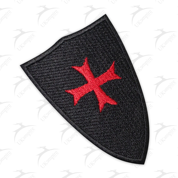 Knight Templar Jerusalem Crusader Flag Patch Embroidery – Iron-On Back