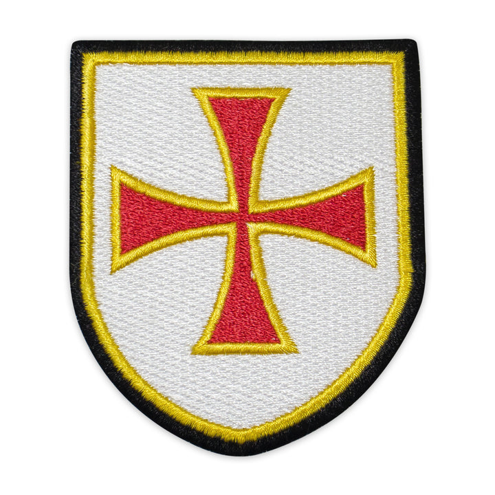 Knight Templar Shield Crusader Tactical Patch Embroidery – Iron-On Back