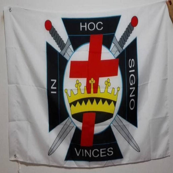 Knights Templar Commandery Flag - IN HOC SIGNO VINCES Various Sizes