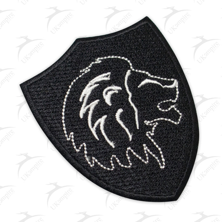 Premium Lion Head Crest Coat of Arms Patch Embroidery– Iron-On Back