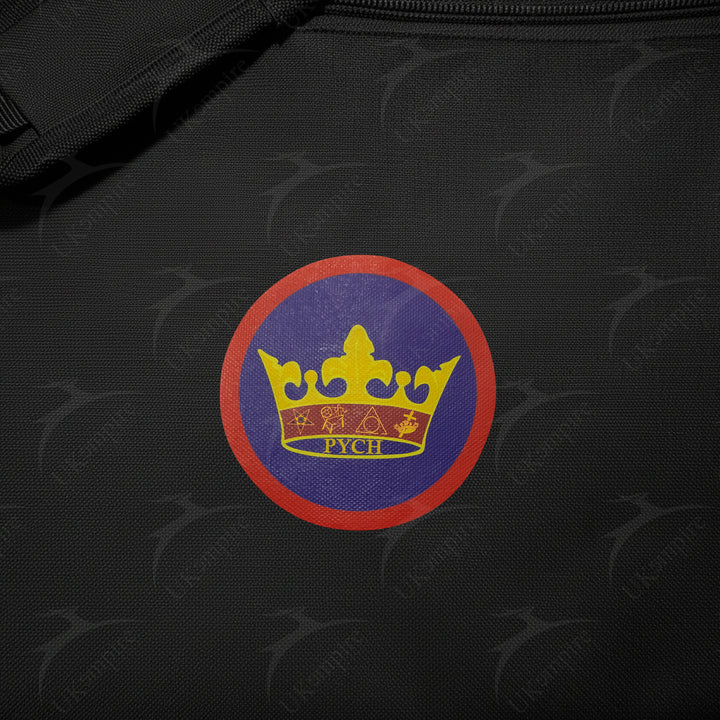 Masonic Princess York Cross Black Tote Bag Printed with Hand & Shoulder Carry