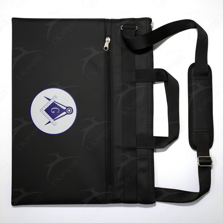 Masonic Square & Compass G Black Tote Bag Printed with Hand & Shoulder Carry