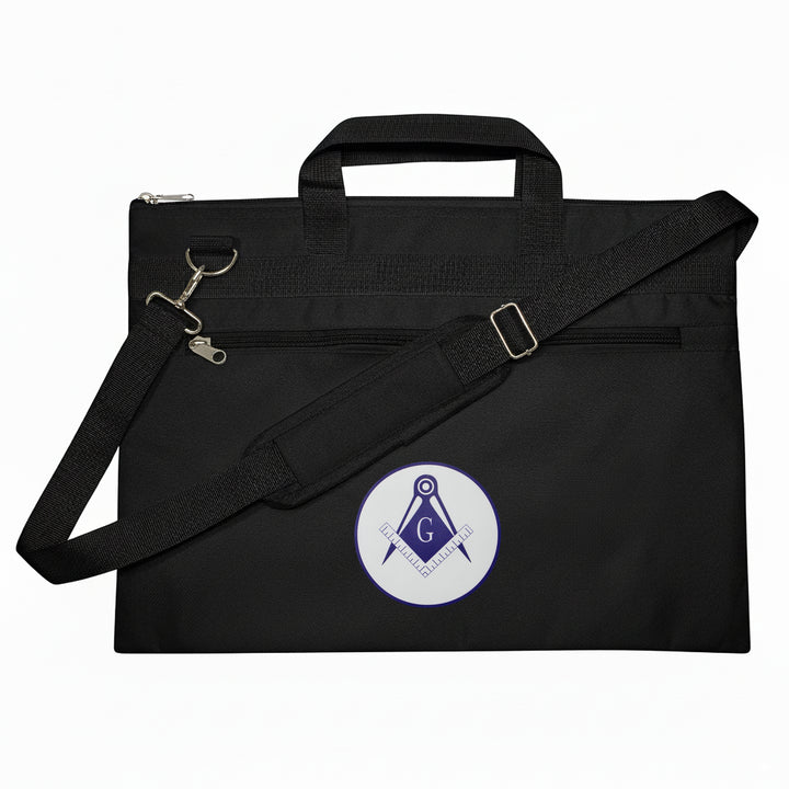 Masonic Square & Compass G Black Tote Bag Printed with Hand & Shoulder Carry