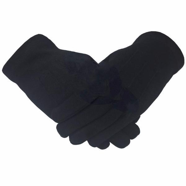 Masonic Gloves - Black Cotton