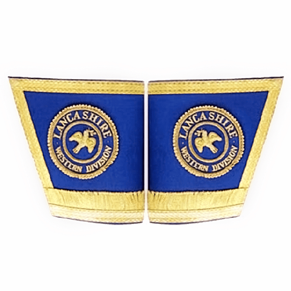 Craft English Regulation Cuff - Blue Hand Embroidered with Fringe
