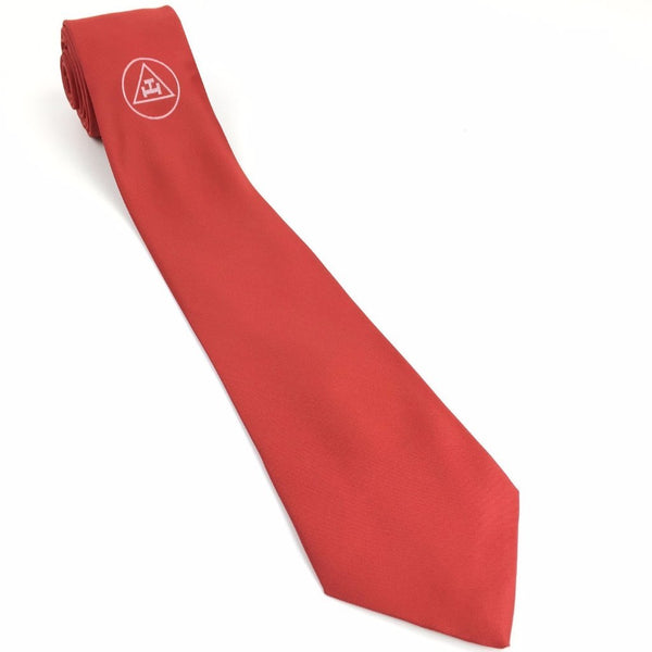 Royal Arch Chapter Necktie - Red Machine Embroidery
