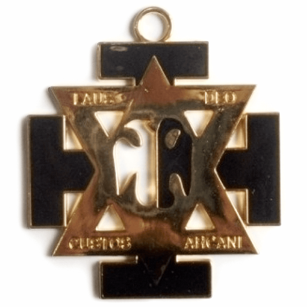 Commander In Chief Scottish Rite Collar Jewel - Black & Gold