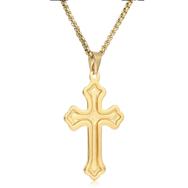 Knights Templar Commandery Necklace - Silver & Gold Cross-Shaped Pendant