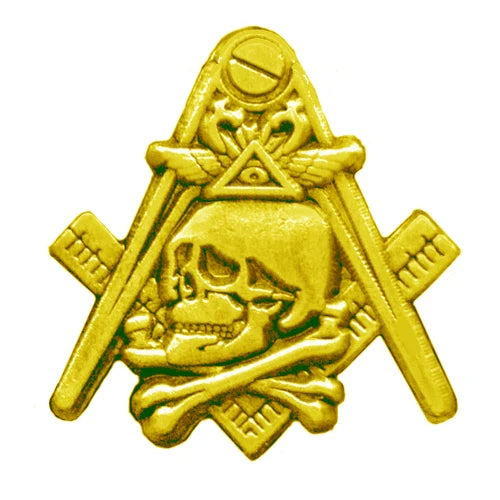 Widows Sons Lapel Pin - Gold Plated Pendant With Butterfly Buckle - Bricks Masons