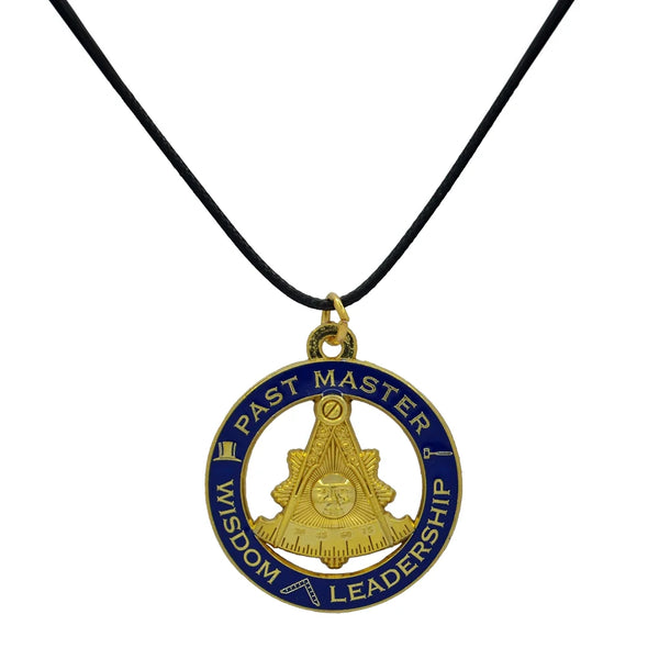 Past Master Blue Lodge Necklace - Blue & Gold Wisdom & Leadership Pendant
