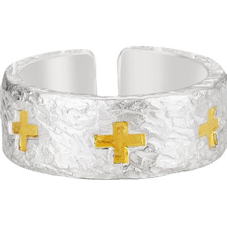 Knights Templar Commandery Ring - Copper Golden Cross Adjustable Opening