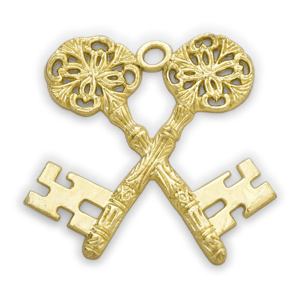 Treasurer Blue Lodge Officer Collar Jewel - Gold Plated