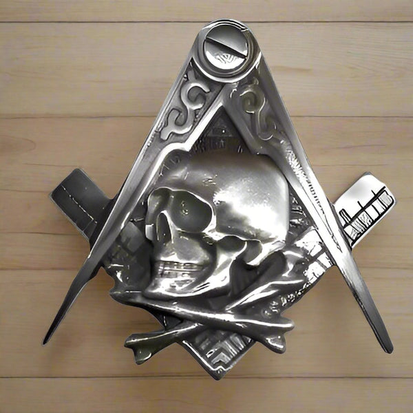 Widows Sons Pin - Square & Compass With Skull & Bones