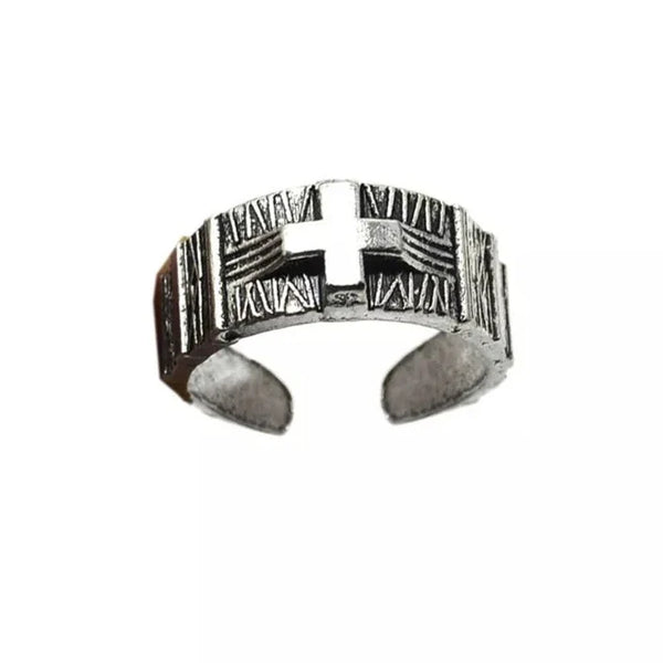 Knights Templar Commandery Ring - Zinc Alloy Adjustable Opening Silver Plated