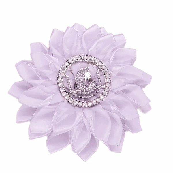 PHA DOI Brooch - Pure White Silk Ribbon Flower