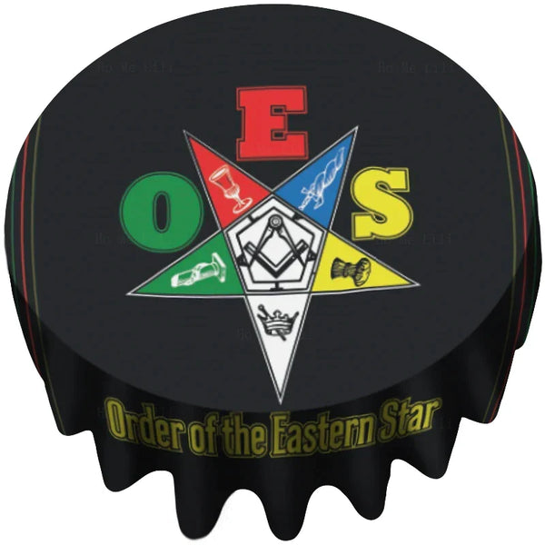 OES Tablecloth - Black Polyester With the OES Emblem