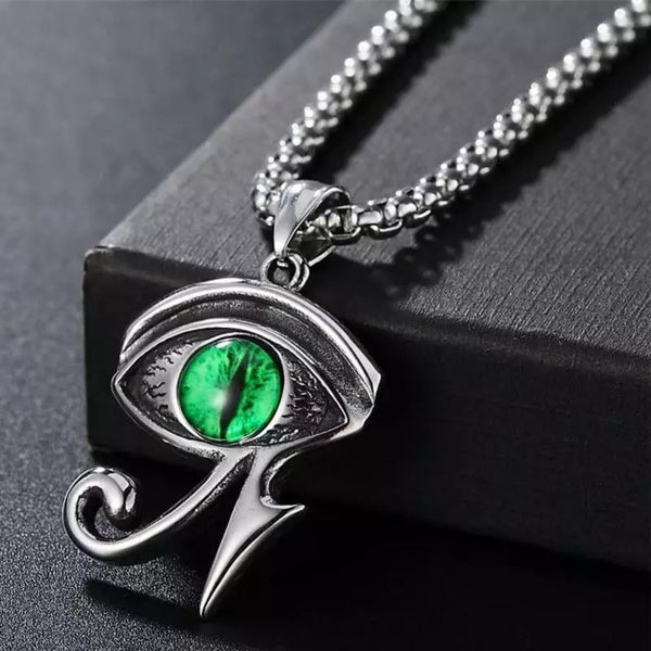 Ancient Egypt Necklace - Green Zinc Alloy Eye Of Horus