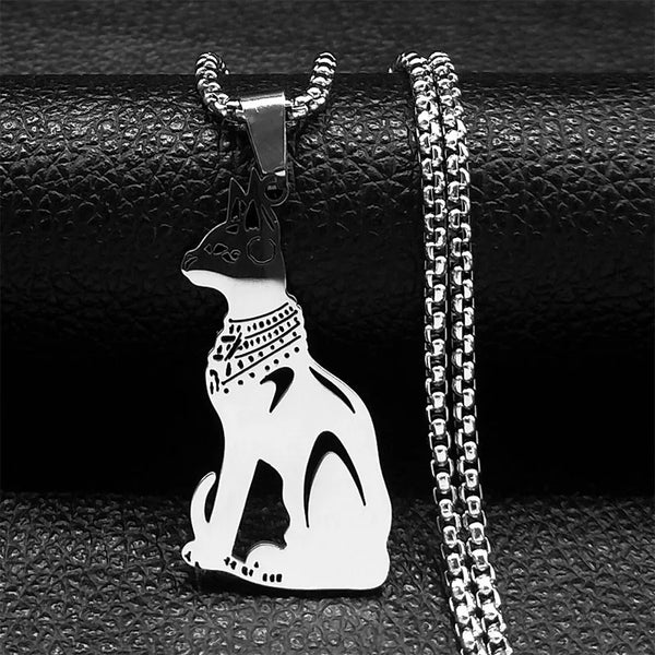 Ancient Egypt Necklace - Stainless Steel Egyptian Cat