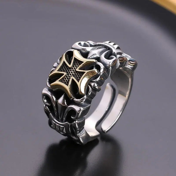 Knights Templar Commandery Ring - Adjustable Size Zinc Alloy