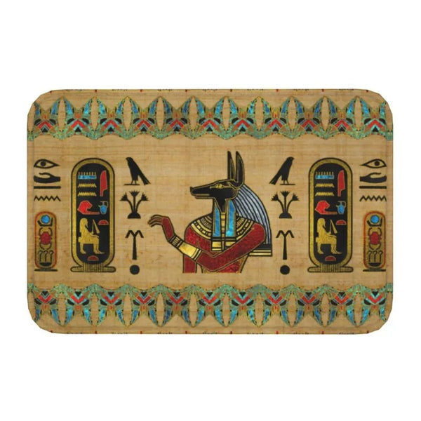 Ancient Egypt Mat - Egyptian Hieroglyphs Waterproof Polyester Material