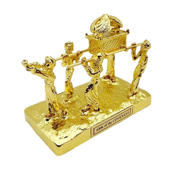 Ancient Israel Statue - Ark of the Covenant Gold Finish Resin Sculpture