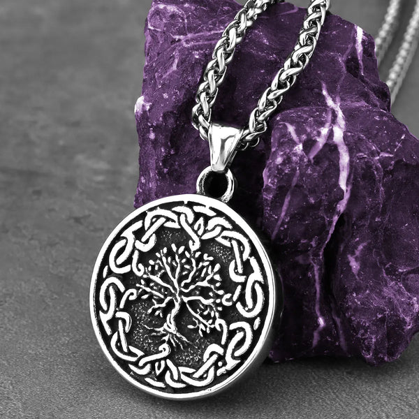 Ancient Israel Necklace - Stainless Steel Tree of Life 60cm Chain