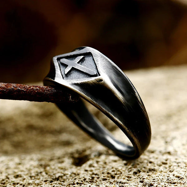 Knights Templar Commandery Ring - Black Stainless Steel