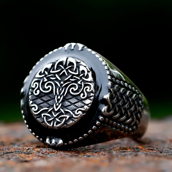 Ancient Israel Ring - Tree Of Life Titanium Steel