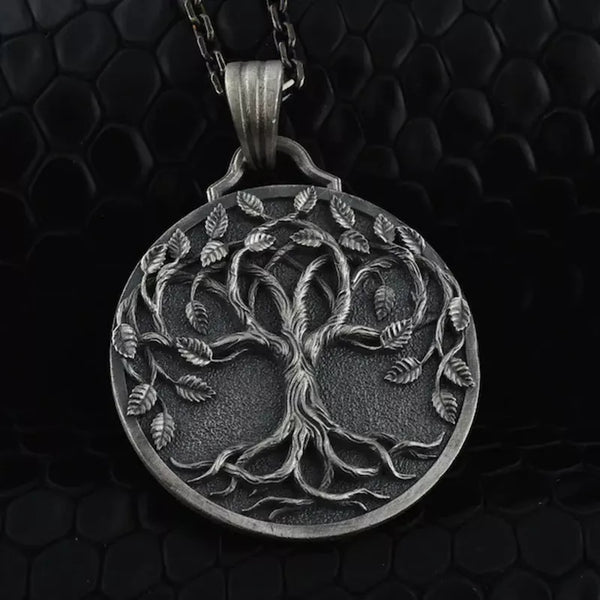 Ancient Israel Pendant - Round Tree Of Life Zinc Alloy