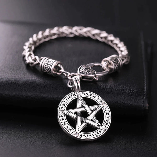 Ancient Israel Bracelet - Silver Pentagram Zinc Alloy