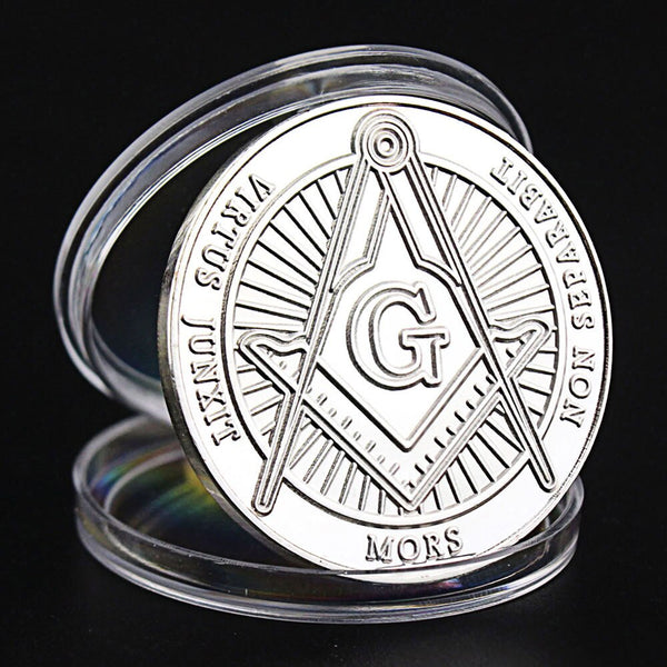 Master Mason Blue Lodge Coin - VIRTUS JUNXIT MORS NON SEPARABIT Silver Commemorative