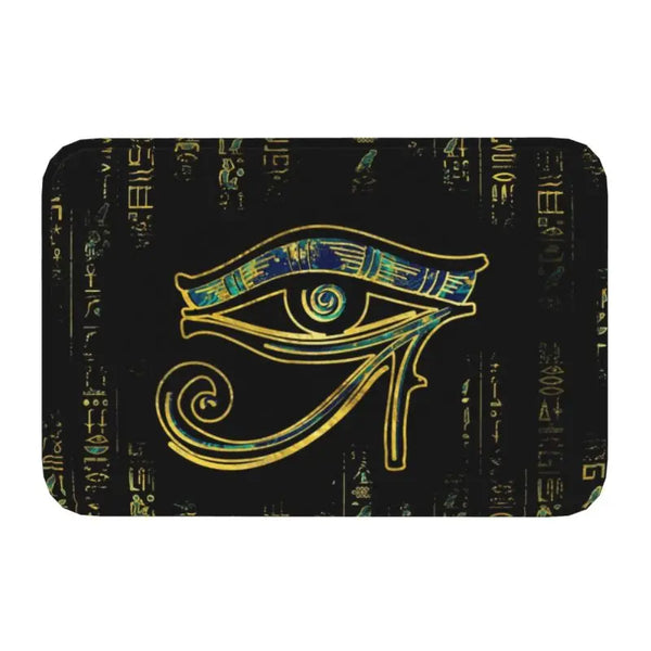 Ancient Egypt Mat - Printed Eye Of Horus Design Polyester
