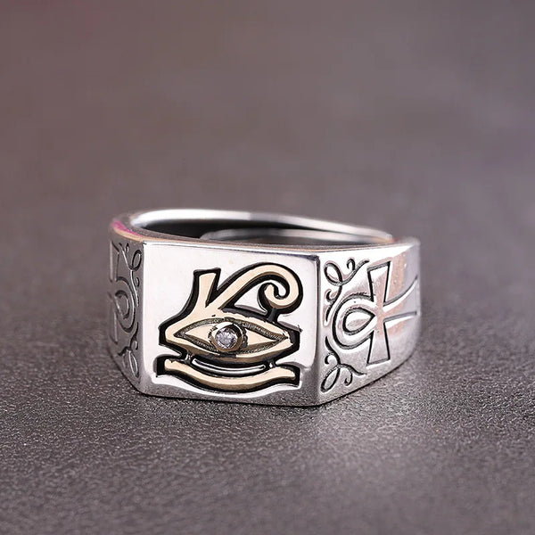 Ancient Egypt Ring - Zinc Alloy Eye Of Horus Adjustable Size