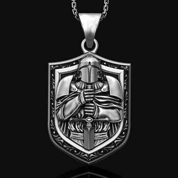 Knights Templar Commandery Necklace - Medieval Templar Warrior Stainless Steel