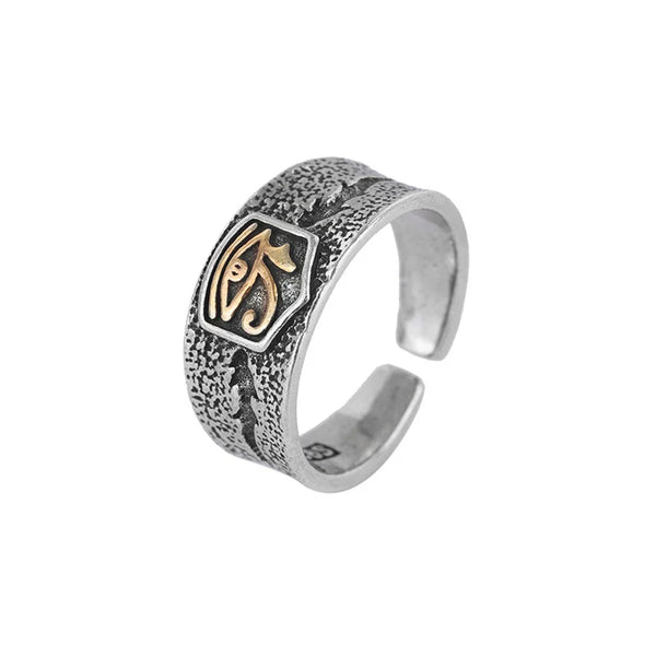 Ancient Egypt Ring - Copper Eye of Horus Adjustable Opening