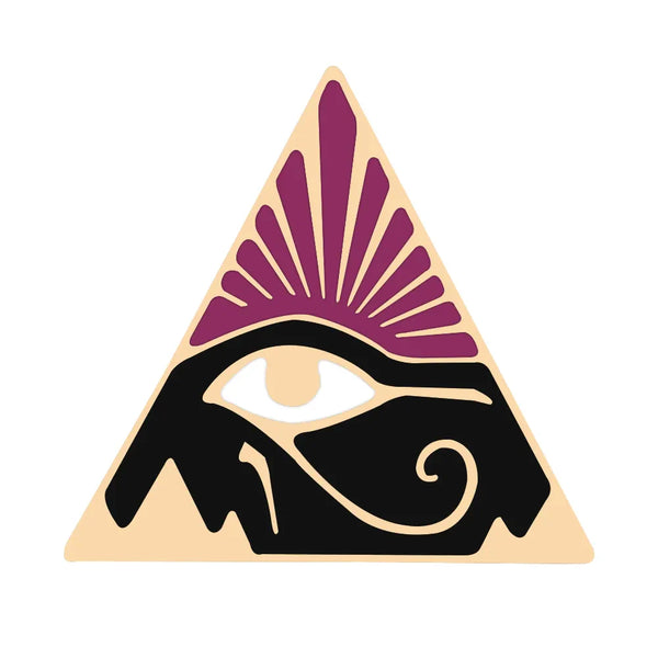 Ancient Egypt Lapel Pin -Zinc Alloy Eye Of Horus Triangle Shape