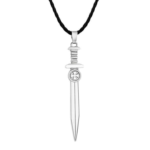 Knights Templar Commandery Necklace - Stainless Steel Medieval Sword