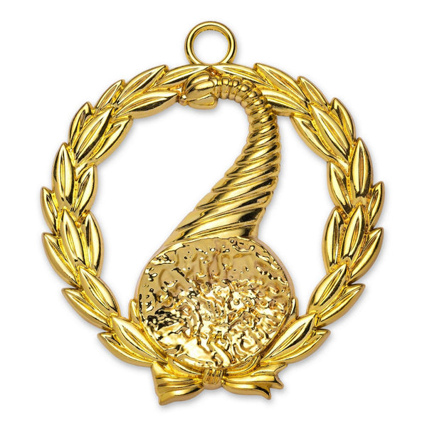 Junior Steward Blue Lodge Grand Officer Collar Jewel - Gold Plated