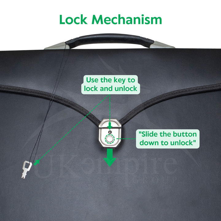 Masonic Master Mason Apron Case Black Leather Single Handle – Silver Hand Emb