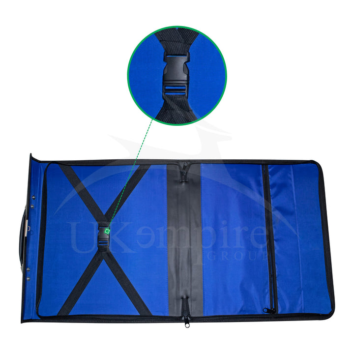 Masonic Master Mason Apron Case Black Leather Single Handle – Silver Hand Emb