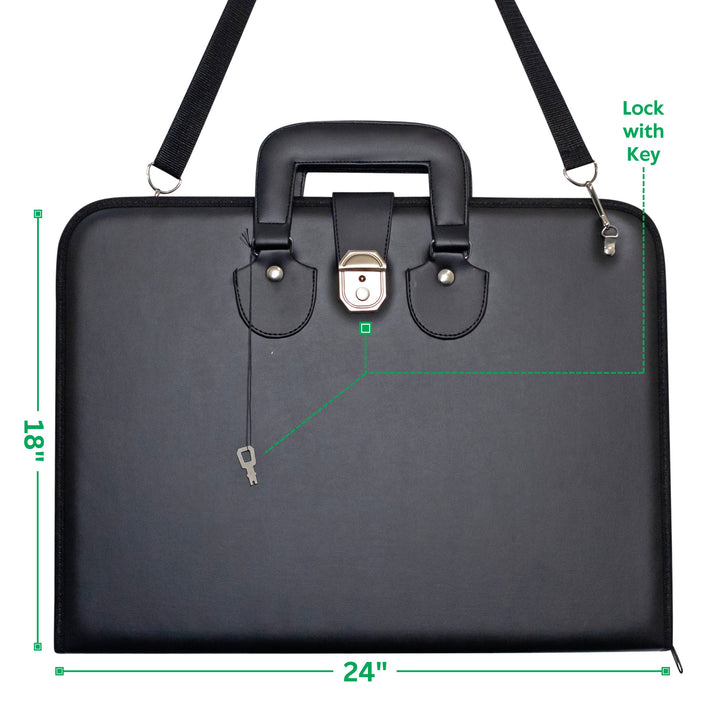 Premium Art Portfolio Leather Case Bag 18 x 24 inches