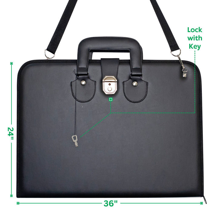 Premium Art Portfolio Leather Case Bag 24 x 36 inches