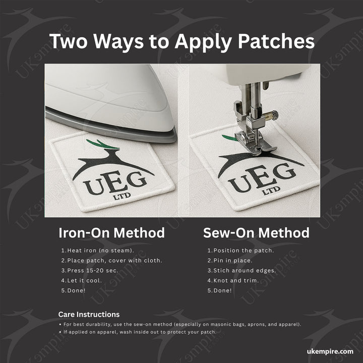 Premium Australian Flag Iron on Patch, Machine Embroidered, Iron-On Back