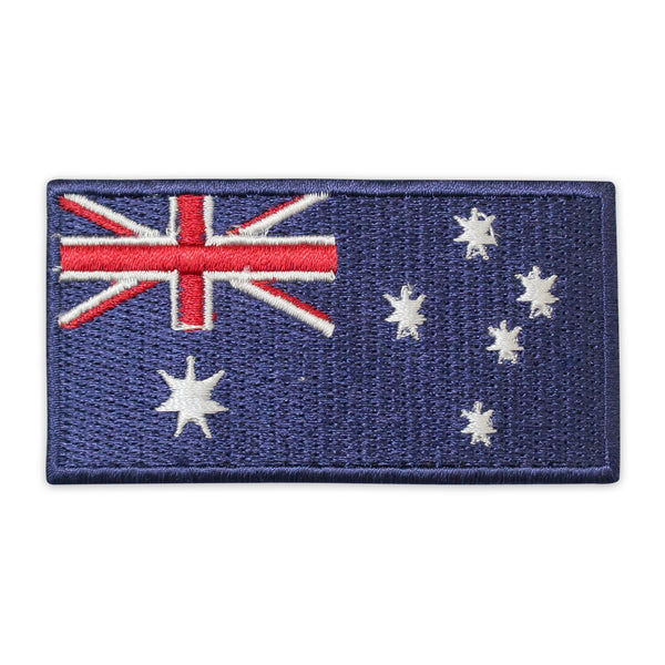 Premium Australian Flag Iron on Patch, Machine Embroidered, Iron-On Back